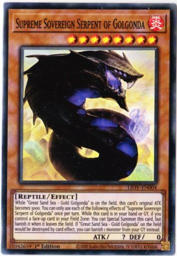 Yu-Gi-Oh! | Supreme Sovereign Serpent of Golgonda | LIOV-EN004 | Super Rare | 1st Ed