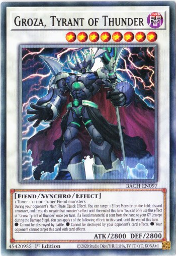 Yu-Gi-Oh! | Groza, Tyant of Thunder | BACH-EN097 | Common | 1st Edition