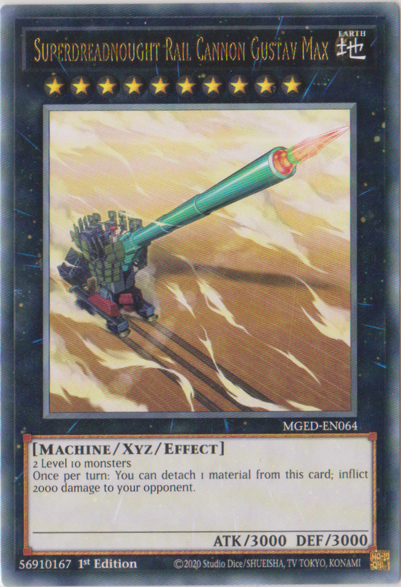 Yu-Gi-Oh! | Superdreadnought Rail Cannon Gustav Max | MGED-EN064 | Rare | 1st Edition