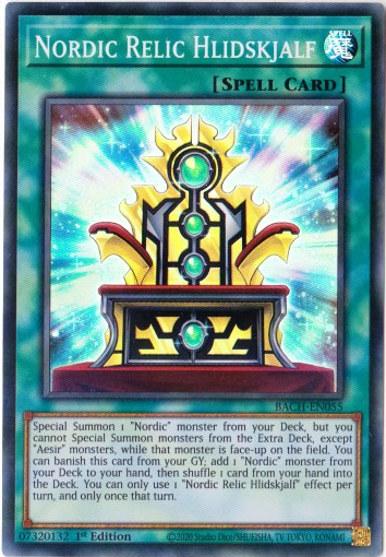 Yu-Gi-Oh! | Nordic Relic Hlidskjalf | BACH-EN055 | Super Rare | 1st Edition