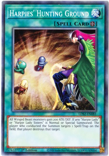 Yu-Gi-Oh! | Harpies' Hunting Ground | LDS2-EN081 | Common | 1st Ed