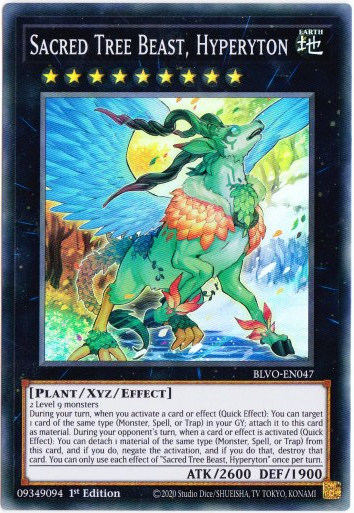 Yu-Gi-Oh! | Sacred Tree Beast, Hyperyton | BLVO-EN047 | Super Rare | 1st Ed