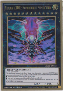 Yu-Gi-Oh! | Number iC1000: Numerounius Numerounia | MGED-EN032 | Premium Gold Rare | 1st Edition