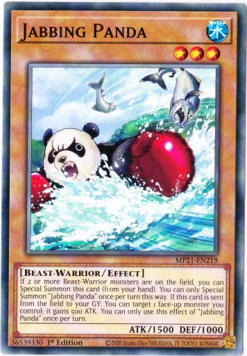 Yu-Gi-Oh! | Jabbing Panda | MP21-EN219 | Common | 1st Edition