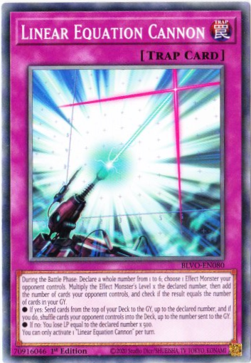 Yu-Gi-Oh! | Linear Equation Cannon | BLVO-EN080 | Common | 1st Ed