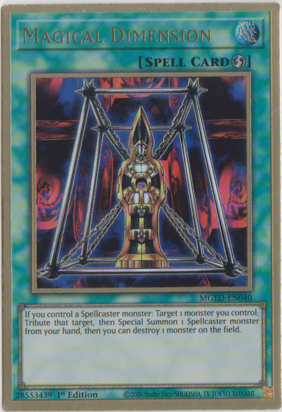 Yu-Gi-Oh! | Magical Dimension | MGED-EN040 | Premium Gold Rare | 1st Edition