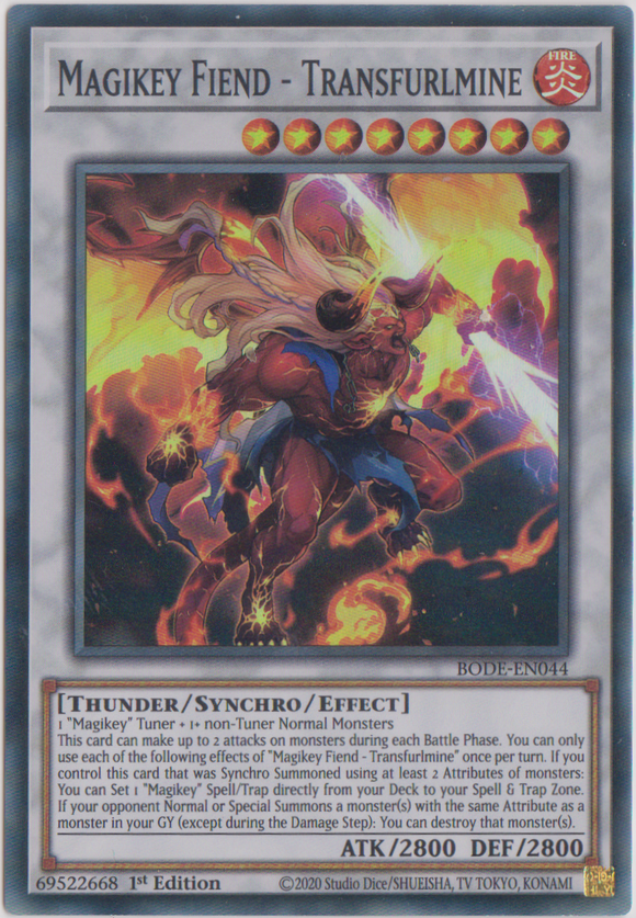 Yu-Gi-Oh! | Magikey Fiend - Transfurlmine | BODE-EN044 | Super Rare | 1st Edition