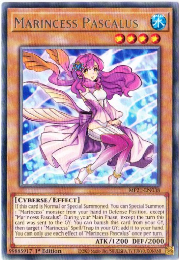 Yu-Gi-Oh! | Marincess Pascalus | MP21-EN038 | Rare | 1st Edition