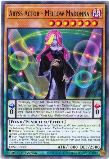 Yu-Gi-Oh! | Abyss Actor - Mellow Madonna | LDS2-EN060 | Common | 1st Ed