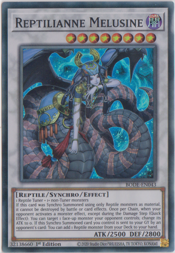 Yu-Gi-Oh! | Reptilianne Melusine | BODE-EN043 | Super Rare | 1st Edition