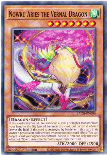 Yu-Gi-Oh! | Nowru Aries the Vernal Drragon | BACH-EN096 | Common | 1st Edition