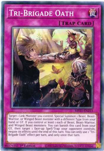 Yu-Gi-Oh! | Tri-Brigade Oath | MP21-EN213 | Common | 1st Edition