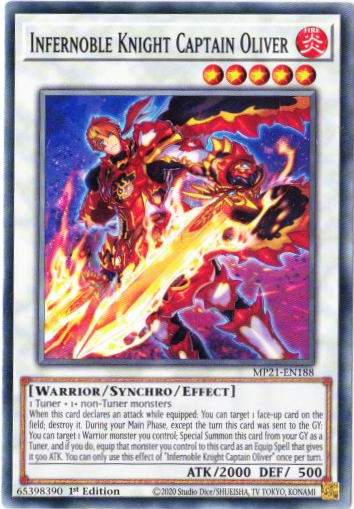 Yu-Gi-Oh! | Infernoble Knight Captain Oliver | MP21-EN188 | Common | 1st Edition