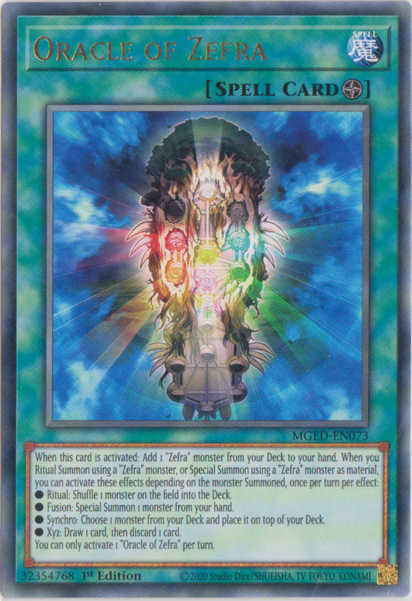 Yu-Gi-Oh! | Oracle of Zefra | MGED-EN073 | Rare | 1st Edition