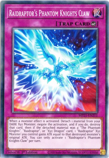 Yu-Gi-Oh! | Raidraptor's Phantom Knights Claw | MP21-EN211 | Common | 1st Edition