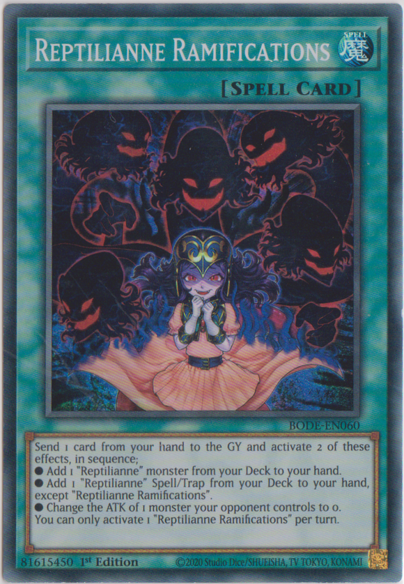 Yu-Gi-Oh! | Reptilianne Ramifications | BODE-EN060 | Super Rare | 1st Edition