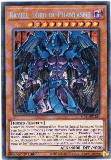 Yu-Gi-Oh! | Raviel, Lord of Phantasms | MP21-EN254 | Prismatic Secret Rare | 1st Edition