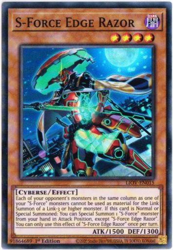 Yu-Gi-Oh! | S-Force Edge Razor | LIOV-EN015 | Super Rare | 1st Ed