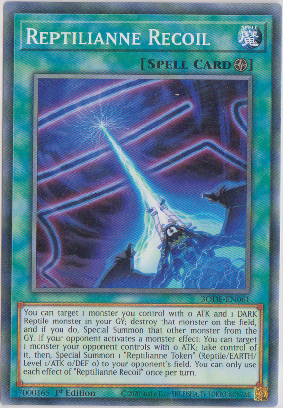 Yu-Gi-Oh! | Reptilianne Recoil | BODE-EN061 | Common | 1st Edition