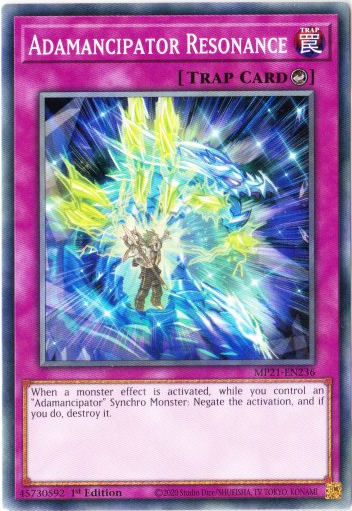 Yu-Gi-Oh! | Adamancipator Resonance | MP21-EN236 | Common | 1st Edition