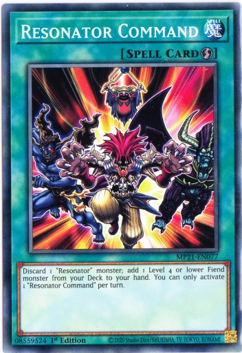 Yu-Gi-Oh! | Resonator Command | MP21-EN077 | Common | 1st Edition