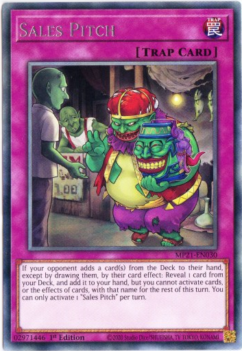 Yu-Gi-Oh! | Sales Pitch | MP21-EN030 | Rare | 1st Edition