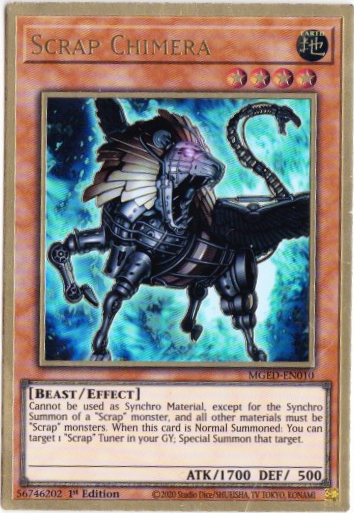 Yu-Gi-Oh! | Scrap Chimera | MGED-EN010 | Premium Gold Rare | 1st Edition