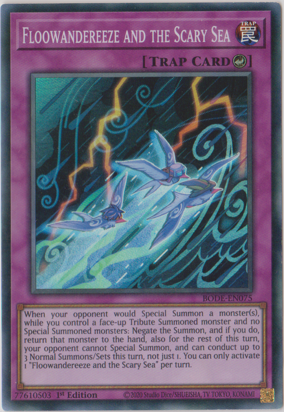 Yu-Gi-Oh! | Floowandereeze and the Scary Sea | BODE-EN075 | Super Rare | 1st Edition