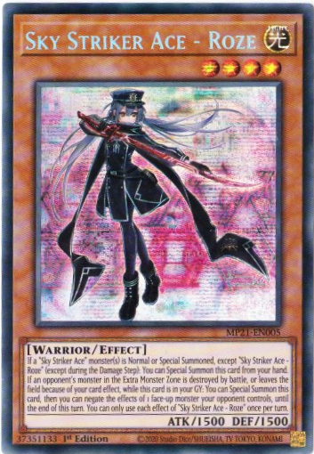 Yu-Gi-Oh! | Sky Striker Ace - Roze | MP21-EN005 | Prismatic Secret Rare | 1st Edition