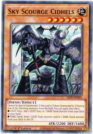 Yu-Gi-Oh! | Sky Scourge Cidhels | LIOV-EN025 | Common | 1st Ed