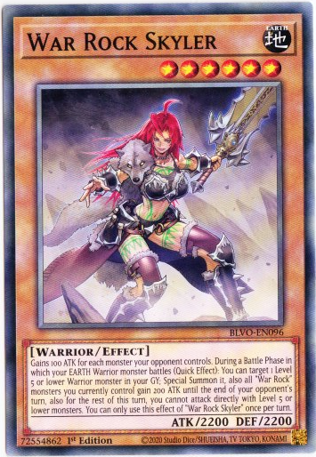 Yu-Gi-Oh! | War Rock Skyler | BLVO-EN096 | Common | 1st Ed