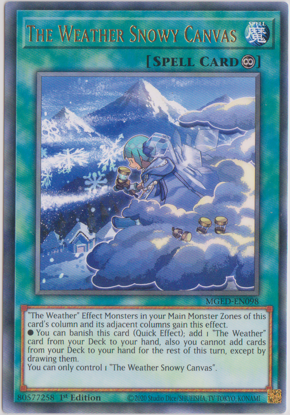 Yu-Gi-Oh! | The Weather Snowy Canvas | MGED-EN056 | Rare | 1st Edition