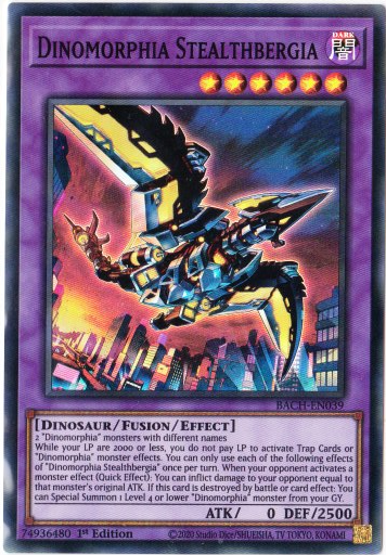 Yu-Gi-Oh! | Dinomorphia Stealthbergia | BACH-EN039 | Super Rare | 1st Edition