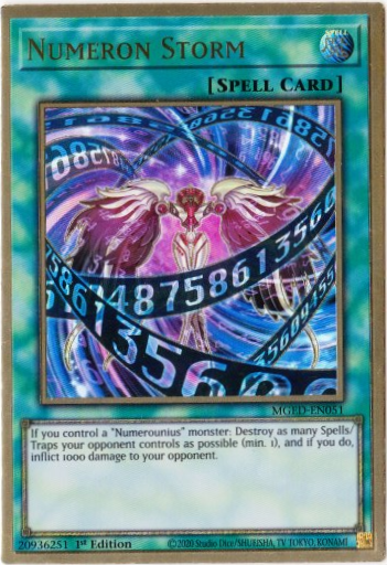 Yu-Gi-Oh! | Numeron Storm | MGED-EN051 | Premium Gold Rare | 1st Edition