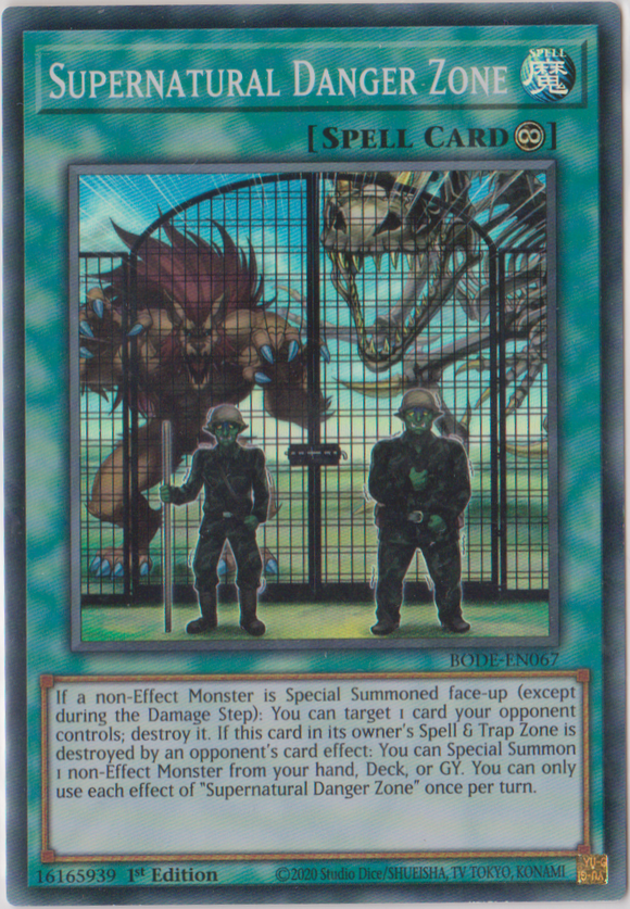 Yu-Gi-Oh! | Supernatural Danger Zone | BODE-EN067 | Super Rare | 1st Edition