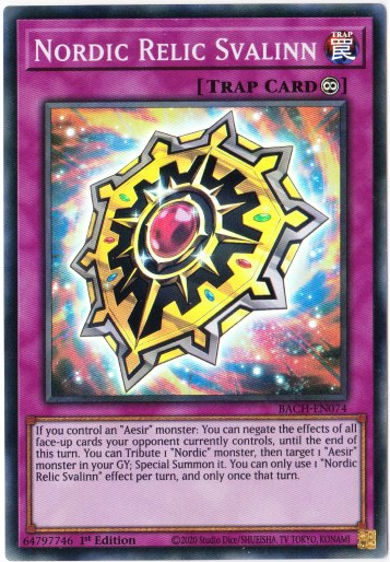 Yu-Gi-Oh! | Nordic Relic Svalinn | BACH-EN074 | Super Rare | 1st Edition