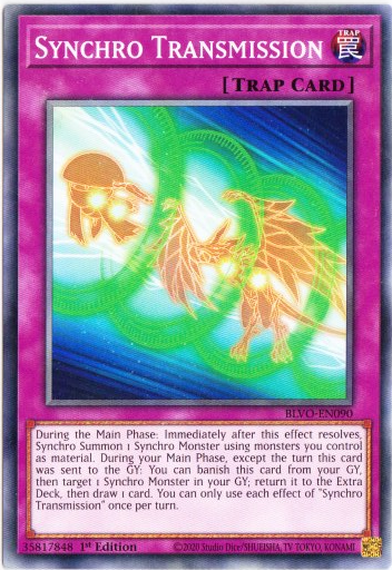 Yu-Gi-Oh! | Synchro Transmission | BLVO-EN090 | Common | 1st Ed