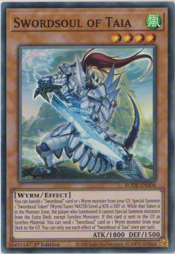 Yu-Gi-Oh! | Swordsoul of Taia | BODE-EN004 | Super Rare | 1st Edition