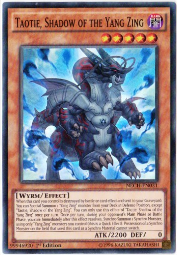 Yu-Gi-Oh! | Taotie, Shadow of the Yang Zing | NECH-EN031 | Super Rare | 1st Edition