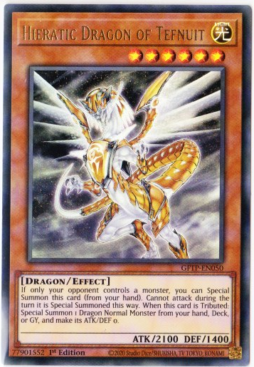 Yu-Gi-Oh! | Hieratic Dragon of Tefnuit | GFTP-EN050 | Ultra Rare | 1st Edition