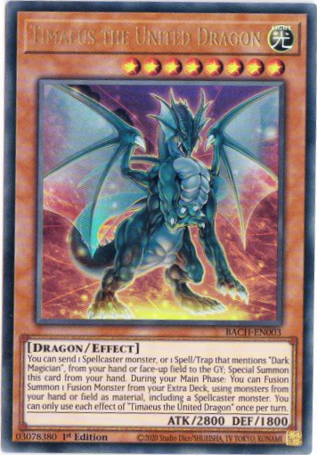 Yu-Gi-Oh! | Timaeus the United Dragon | BACH-EN003 | Ultra Rare | 1st Edition