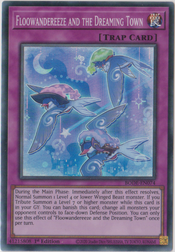 Yu-Gi-Oh! | Floowandereeze and the Dreaming Town | BODE-EN074 | Super Rare | 1st Edition