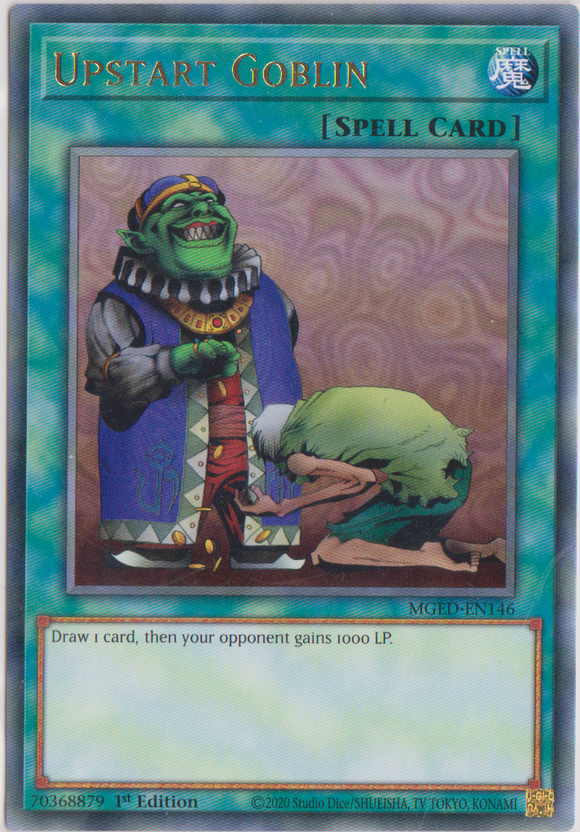 Yu-Gi-Oh! | Upstart Goblin | MGED-EN0146 | Rare | 1st Edition