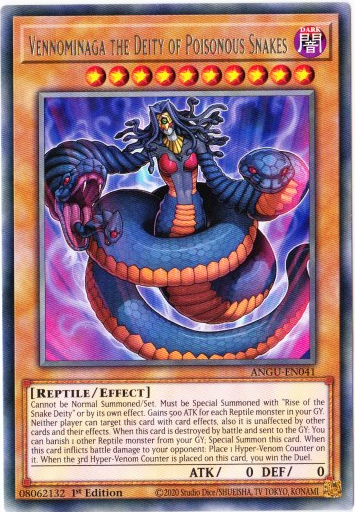 Yu-Gi-Oh! | Vennominaga the Deity of Poisonous Snakes | ANGU-EN041 | Rare | 1st Ed