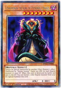 Yu-Gi-Oh! | Vennominon the King of Poisonous Snakes | ANGU-EN040 | Rare | 1st Ed