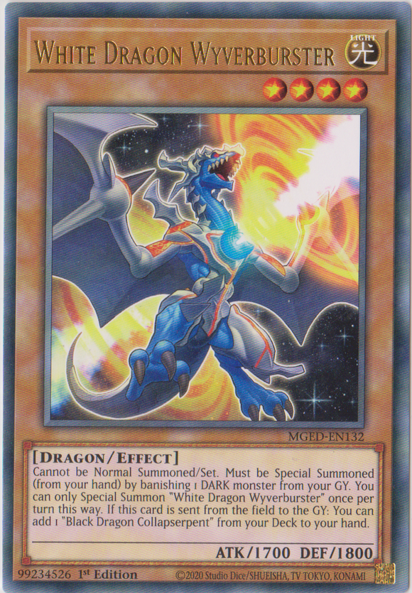 Yu-Gi-Oh! | White Dragon Wyverburster | MGED-EN132 | Rare | 1st Edition