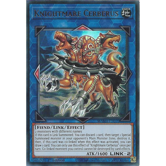 Yu-Gi-Oh! | Knightmare Cerberus | MAMA-EN070 | Ultra Rare | 1st Edition