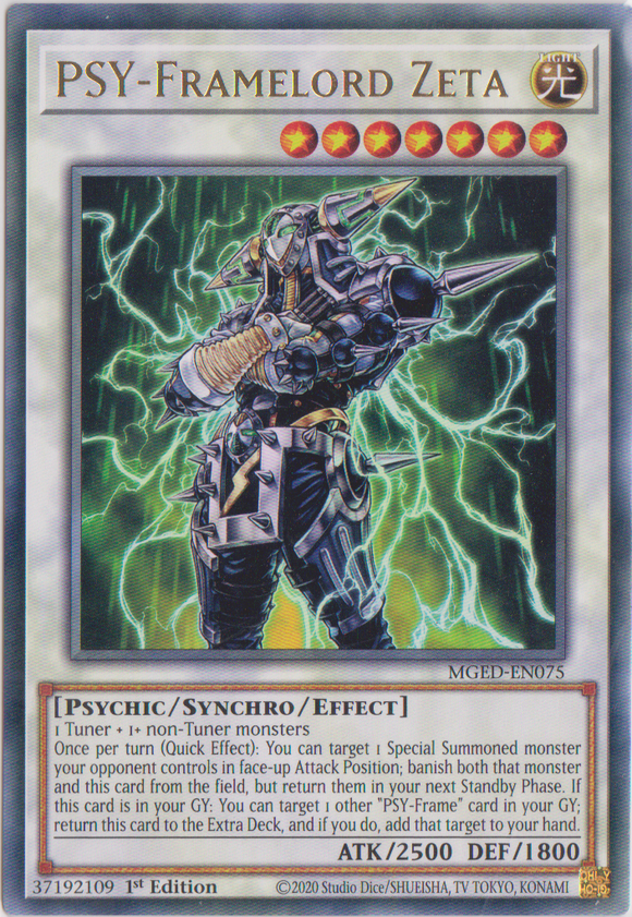 Yu-Gi-Oh! | PSY-Framelord Zeta | MGED-EN075 | Rare | 1st Edition