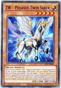 Yu-Gi-Oh! | ZW - Pegasus Twin Saber | LIOV-EN001 | Common | 1st Ed